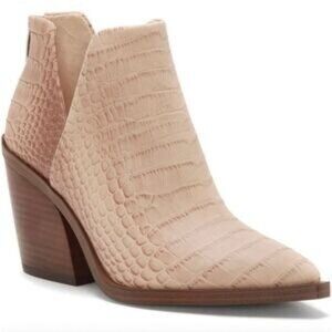 Vince Camuto Gigietta Snakeskin Python Booties Leather Women's Size 8.5 Western